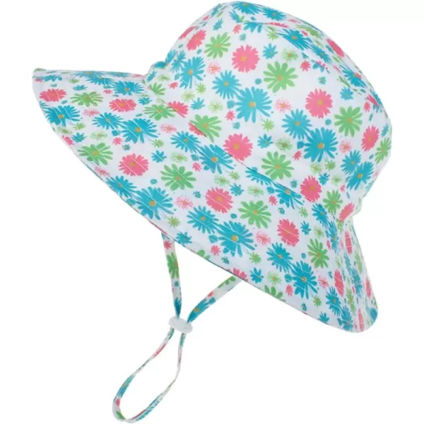 Zando Baby Girls Sun Hat Infant Summer Hat UPF 50+ Sun Protection Cap Wide Brim Bucket Hats for Baby Girls Boys