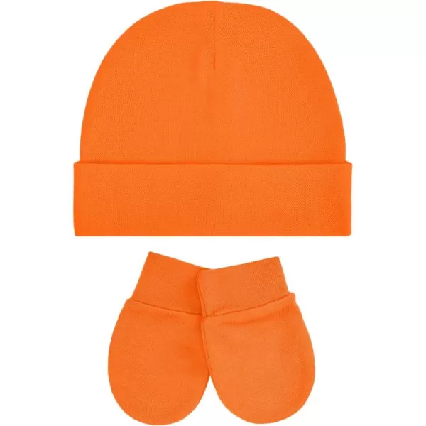 Zando Baby Hats and Mittens Unisex Infant Beanie Caps Newborn Hospital Hat with Scratch Mitten Set for Baby Boys Grils Hats