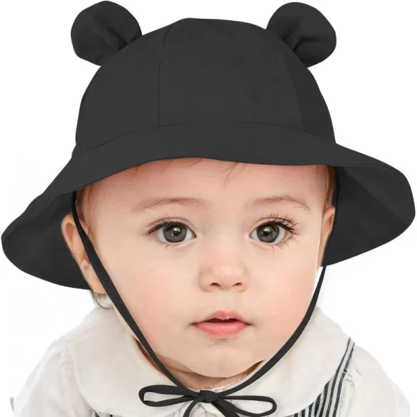 Zando Baby Sun Hat Newborn UPF 50+ Wide Brim Toddler Bucket Hat for Boys Girls Hats Adjustable Summer Beach Caps 0-4 Years