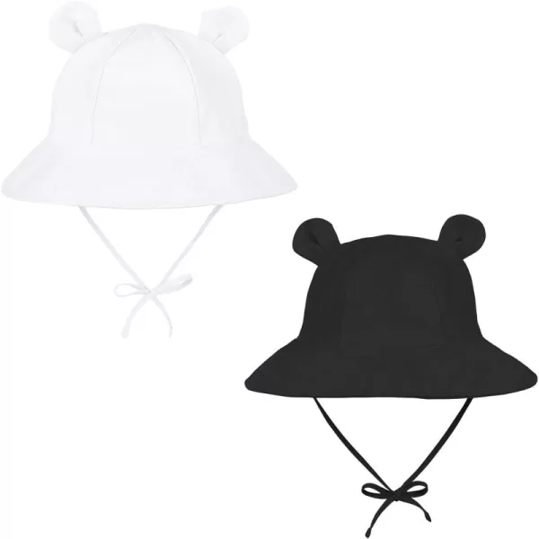 Zando Baby Toddler Sun Bucket Hats Wide Brim Beach Hats Infants Girls Cap Sun Protection Summer Kid Hat