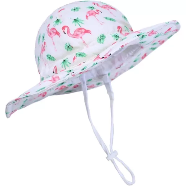 Zando Baby Toddler Sun Bucket Hats Wide Brim Beach Hats Infants Girls Cap Sun Protection Summer Kid Hat