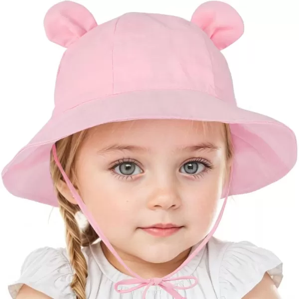 Zando Baby Toddler Sun Bucket Hats Wide Brim Beach Hats Infants Girls Cap Sun Protection Summer Kid Hat