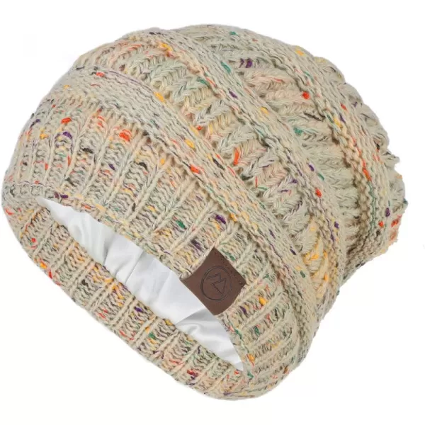 Zando Beanies Women Satin Lined Beanie for Women Warm Winter Hats for Women Thick Knit Beanies for Winter