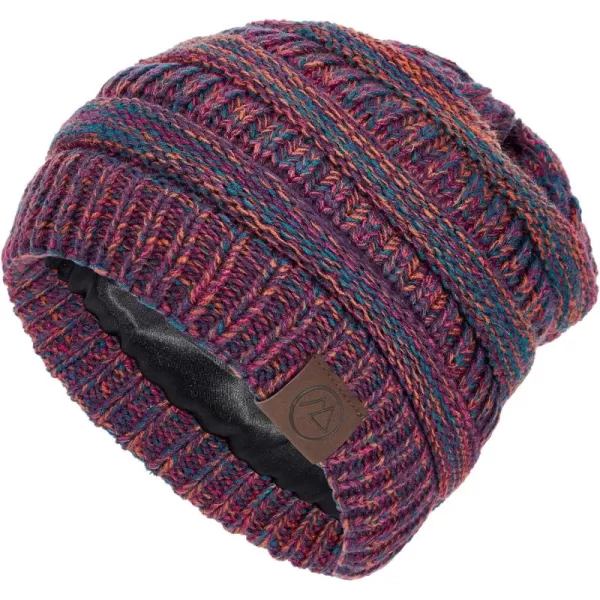 Zando Beanies Women Satin Lined Beanie for Women Warm Winter Hats for Women Thick Knit Beanies for Winter