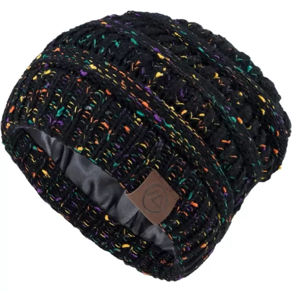 Zando Beanies Women Satin Lined Beanie for Women Warm Winter Hats for Women Thick Knit Beanies for Winter