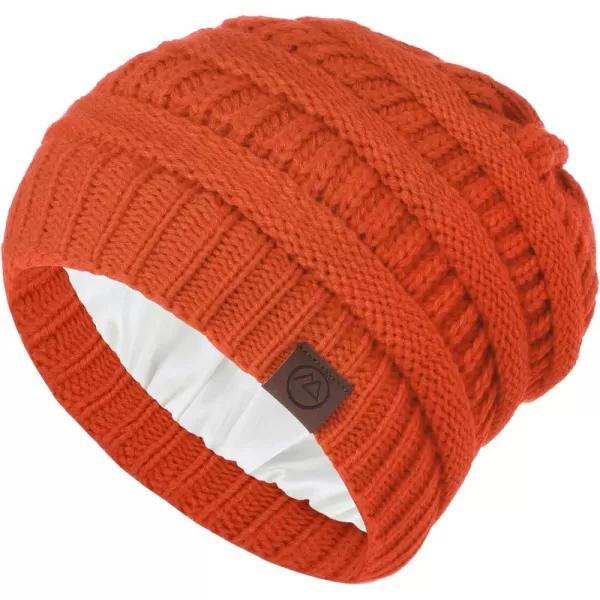 Zando Beanies Women Satin Lined Beanie for Women Warm Winter Hats for Women Thick Knit Beanies for Winter