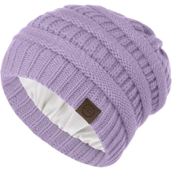 Zando Beanies Women Satin Lined Beanie for Women Warm Winter Hats for Women Thick Knit Beanies for Winter