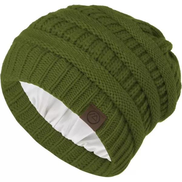 Zando Beanies Women Satin Lined Beanie for Women Warm Winter Hats for Women Thick Knit Beanies for Winter