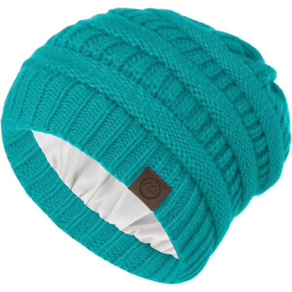 Zando Beanies Women Satin Lined Beanie for Women Warm Winter Hats for Women Thick Knit Beanies for Winter