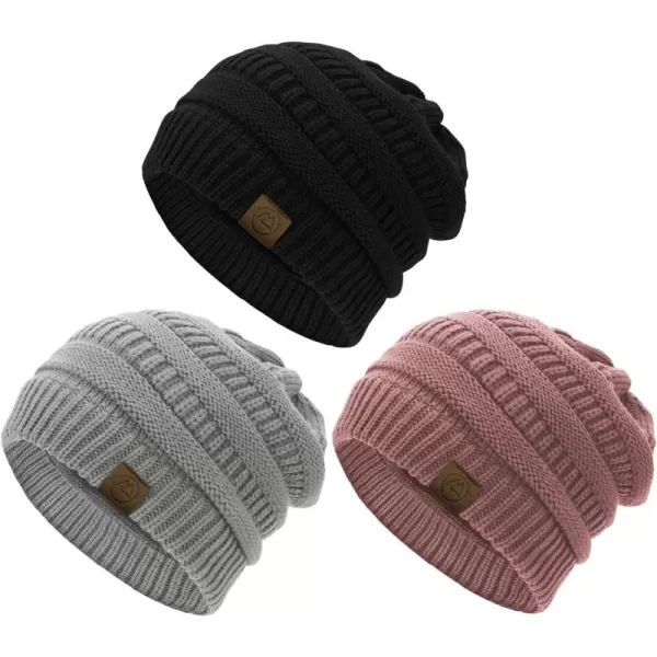 Zando Beanies Women Warm Winter Beanie for Women Thick Soft Hat Knit Hats for Women Slouchy Cap Winter Hat for Women