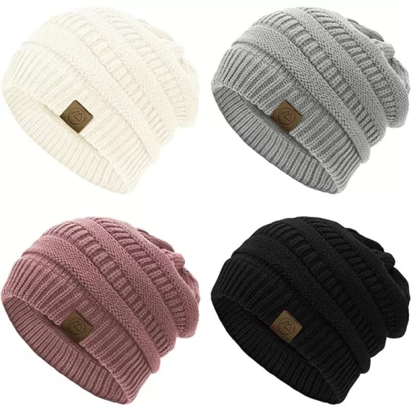 Zando Beanies Women Warm Winter Beanie for Women Thick Soft Hat Knit Hats for Women Slouchy Cap Winter Hat for Women