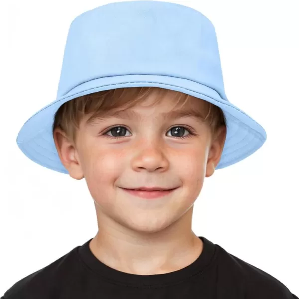 Zando Bucket Hats for Kids Cotton Bucket Hat for Girls Boys Sun Protection Bucket Hats Lightweight Packable Beach Sun Hat