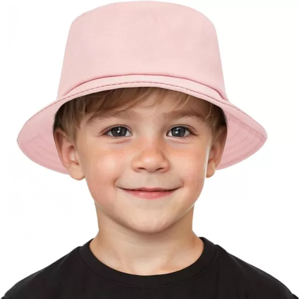 Zando Bucket Hats for Kids Cotton Bucket Hat for Girls Boys Sun Protection Bucket Hats Lightweight Packable Beach Sun Hat