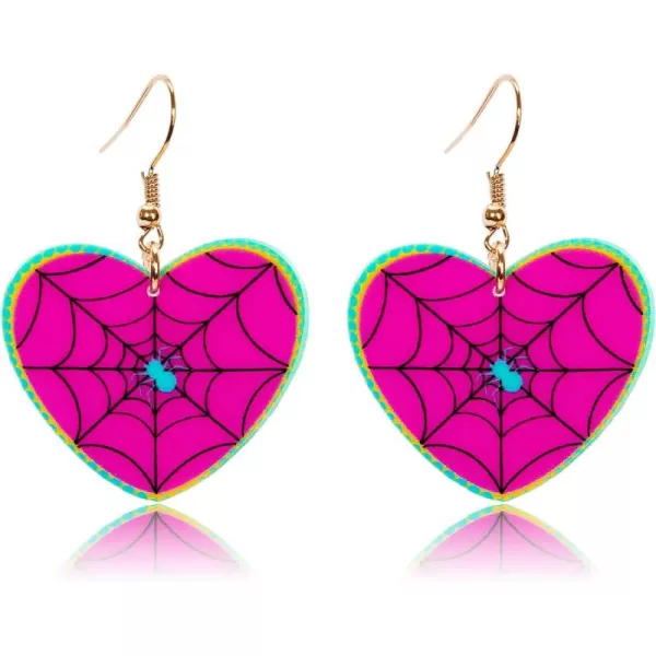 Zando Double Heart Earrings Dangle Statement Earrings for Women 80s Jewelry Accessory Party Valentine Mother's Day Gift
