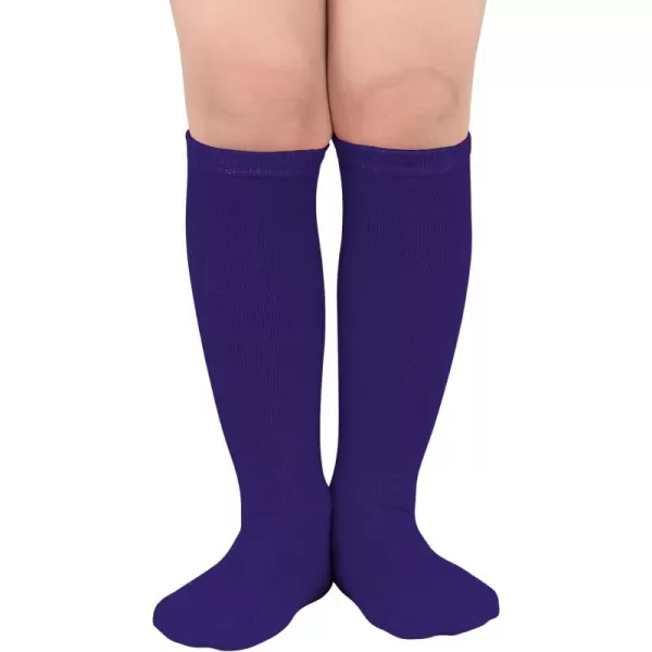 Zando Kids Child Cotton Three Stripes Sport Soccer Team Socks Uniform Tube Cute Knee High Stocking for Boys Girls