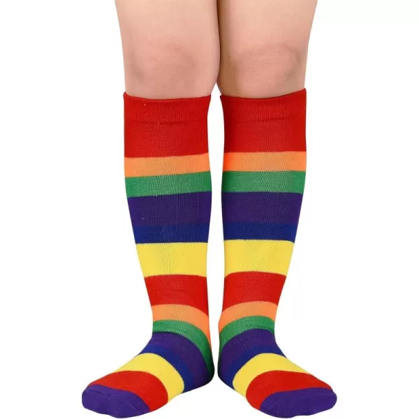 Zando Kids Child Cotton Three Stripes Sport Soccer Team Socks Uniform Tube Cute Knee High Stocking for Boys Girls