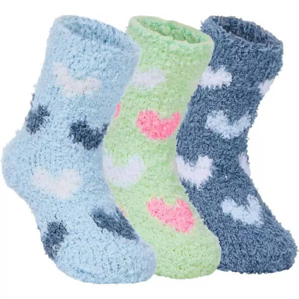 Zando Kids Fuzzy Socks Soft Christmas Slipper Socks for Kids Warm Winter Socks Comfy Fluffy Socks for Girls