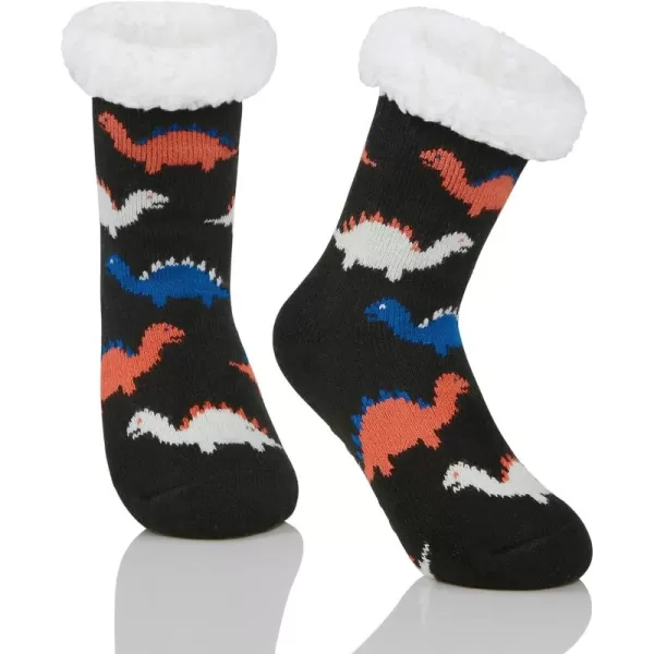 Zando Kids Girls Boys Slipper Socks Christmas Warm Fleece Fuzzy Socks Non-Skid Children Animal Thick Grip Fluffy Socks