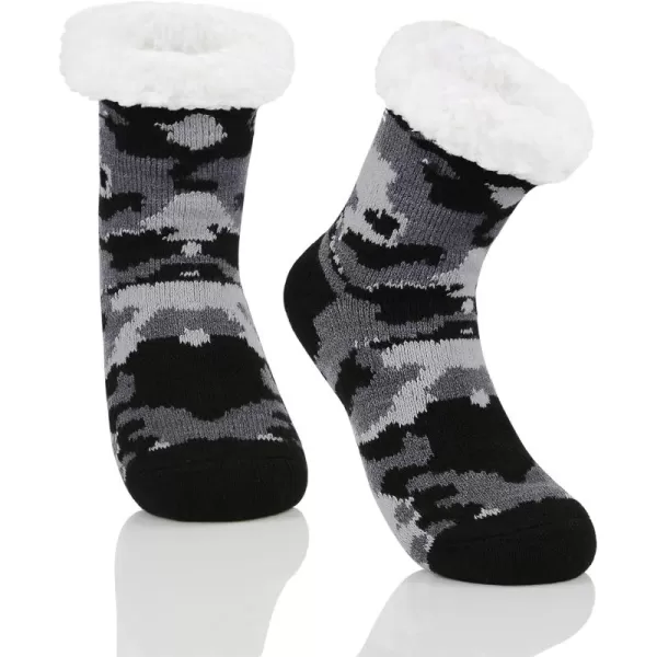 Zando Kids Girls Boys Slipper Socks Christmas Warm Fleece Fuzzy Socks Non-Skid Children Animal Thick Grip Fluffy Socks