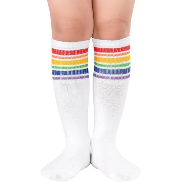 Zando Kids Soccer Socks Knee High Sock for Boys Girls Breathable Kids Youth Baseball Socks Cotton Boys Long Tube Socks