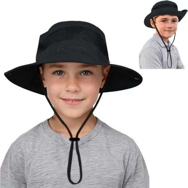 Zando Kids Sun Hat Outdoor UPF 50+ Boys Sun Hat Wide Brim Kids Fishing Bucket Hat for Kids Hiking Camping Beach Safari Hat