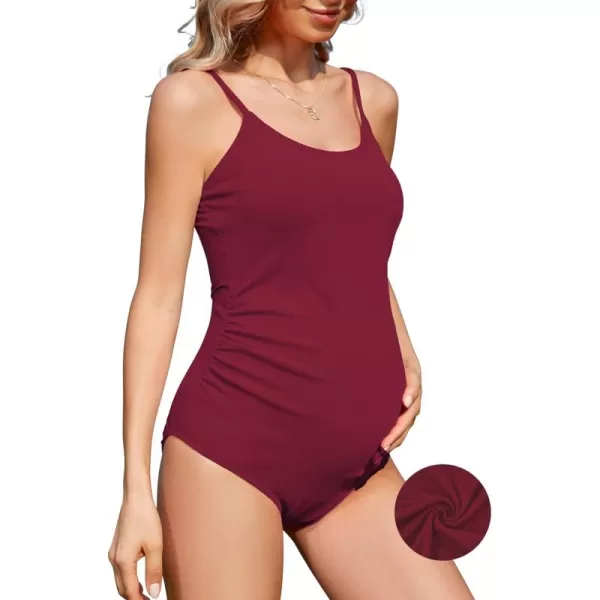Zando Maternity Swimsuit One Piece Bathing Suit for Women Pregnancy Swim Suit High Elastic Women's Maternity Swimwear