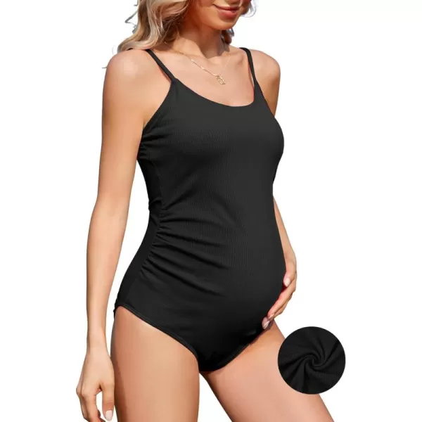 Zando Maternity Swimsuit One Piece Bathing Suit for Women Pregnancy Swim Suit High Elastic Women's Maternity Swimwear