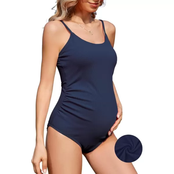 Zando Maternity Swimsuit One Piece Bathing Suit for Women Pregnancy Swim Suit High Elastic Women's Maternity Swimwear