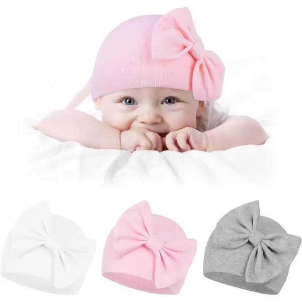 Zando Newborn Baby Girl Hats Soft Beanie Hat Cute for 0-6 Months Infant Toddler Hospital Hat Caps