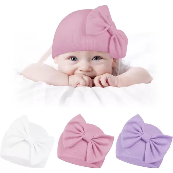 Zando Newborn Baby Girl Hats Soft Beanie Hat Cute for 0-6 Months Infant Toddler Hospital Hat Caps