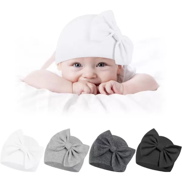 Zando Newborn Baby Girl Hats Soft Beanie Hat Cute for 0-6 Months Infant Toddler Hospital Hat Caps