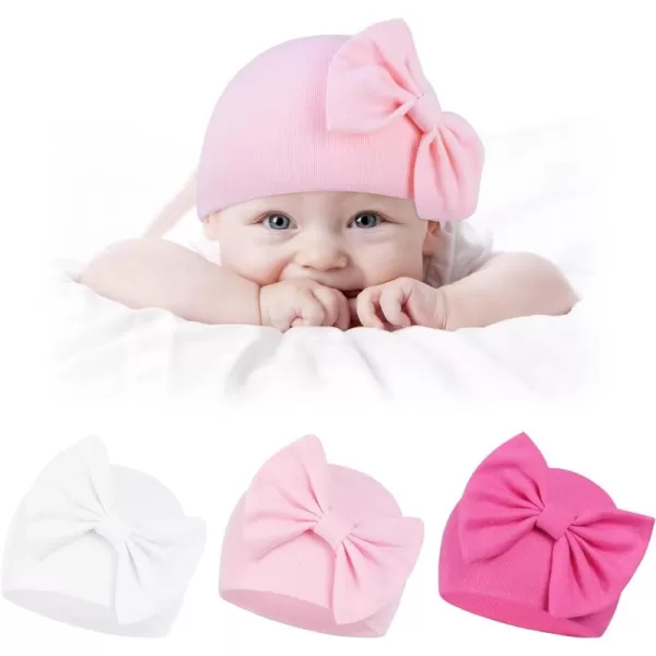 Zando Newborn Baby Girl Hats Soft Beanie Hat Cute for 0-6 Months Infant Toddler Hospital Hat Caps