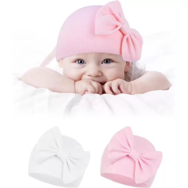 Zando Newborn Baby Girl Hats Soft Beanie Hat Cute for 0-6 Months Infant Toddler Hospital Hat Caps