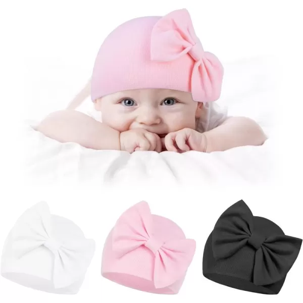 Zando Newborn Baby Girl Hats Soft Beanie Hat Cute for 0-6 Months Infant Toddler Hospital Hat Caps
