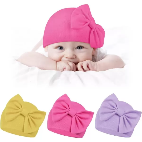 Zando Newborn Baby Girl Hats Soft Beanie Hat Cute for 0-6 Months Infant Toddler Hospital Hat Caps