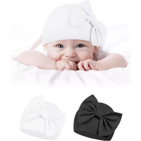 Zando Newborn Baby Girl Hats Soft Beanie Hat Cute for 0-6 Months Infant Toddler Hospital Hat Caps