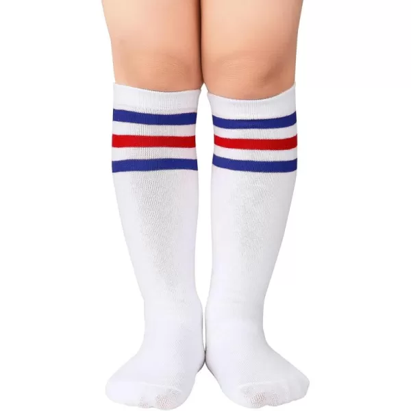 Zando Toddler Soccer Socks Baseball Softball Football Socks Tube Athletic Socks Uniform Socks Knee High Socks for Girls