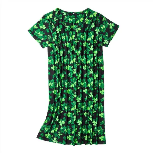 Zando Womens Nightgowns Cartoon Printed Sleep Shirts Cotton Night Gowns Casual Sleepwear Cute Pajamas Long Sleepdress