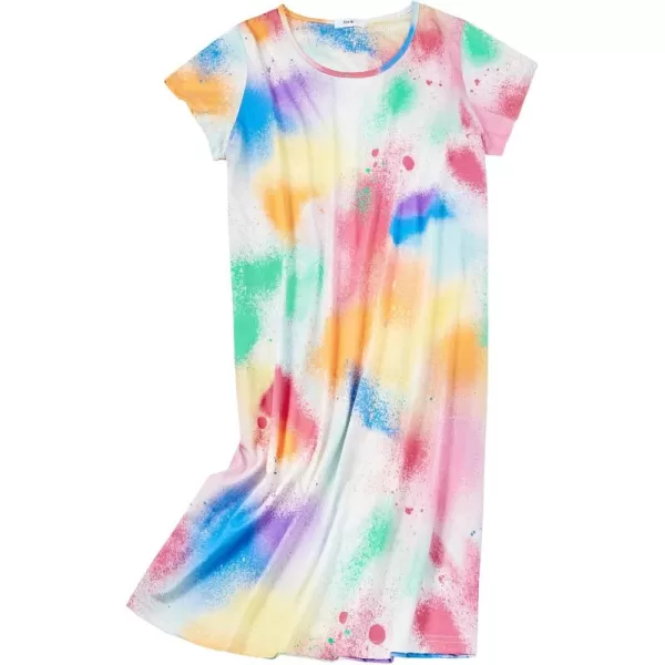 Zando Womens Nightgowns Cartoon Printed Sleep Shirts Cotton Night Gowns Casual Sleepwear Cute Pajamas Long Sleepdress