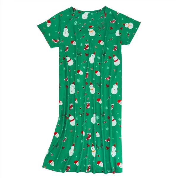 Zando Womens Nightgowns Cartoon Printed Sleep Shirts Cotton Night Gowns Casual Sleepwear Cute Pajamas Long Sleepdress
