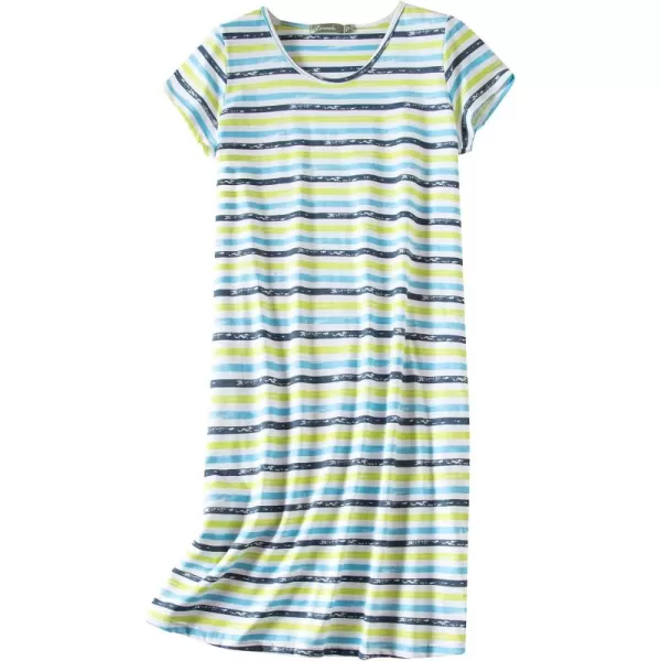 Zando Womens Nightgowns Cartoon Printed Sleep Shirts Cotton Night Gowns Casual Sleepwear Cute Pajamas Long Sleepdress