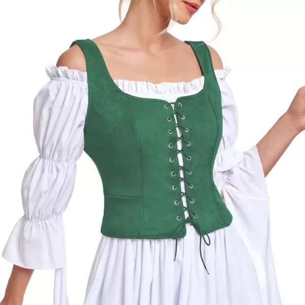 Zando Women's Renaissance Corset Vest Medieval Corsets Top Pirate Cosplay Costume Steampunk Gothic Bustiers Tank Top