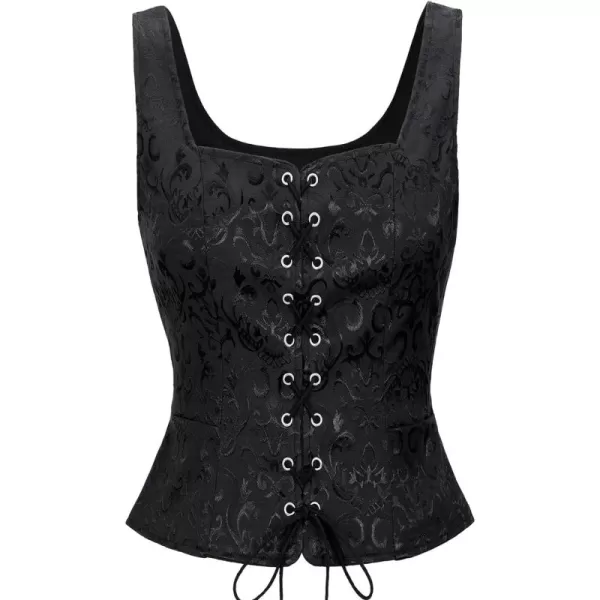 Zando Women's Renaissance Corset Vest Medieval Corsets Top Pirate Cosplay Costume Steampunk Gothic Bustiers Tank Top