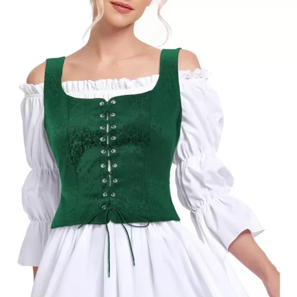 Zando Women's Renaissance Corset Vest Medieval Corsets Top Pirate Cosplay Costume Steampunk Gothic Bustiers Tank Top