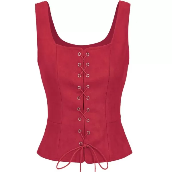 Zando Women's Renaissance Corset Vest Medieval Corsets Top Pirate Cosplay Costume Steampunk Gothic Bustiers Tank Top