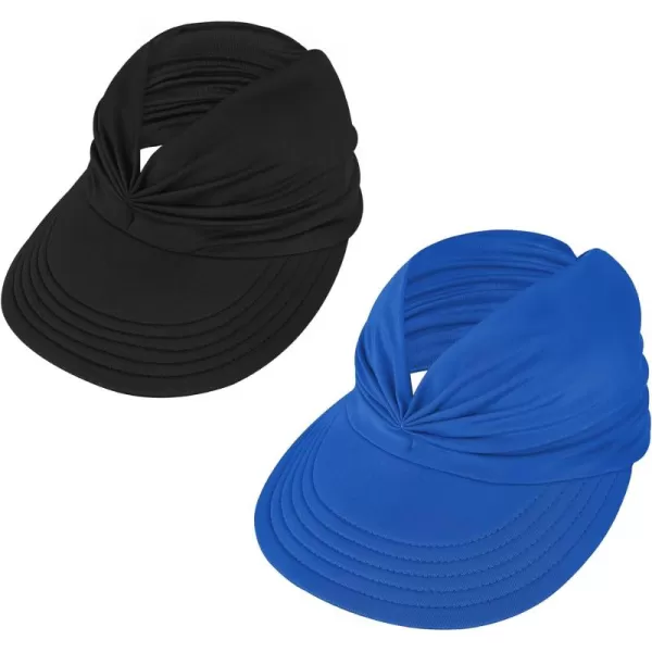 Zando Womens Sun Visor Hat Wide Brim Sun Hats for Women UV Protection Summer Beach Hats for Women Foldable Sports Visors