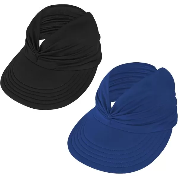 Zando Womens Sun Visor Hat Wide Brim Sun Hats for Women UV Protection Summer Beach Hats for Women Foldable Sports Visors