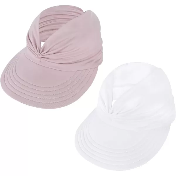 Zando Womens Sun Visor Hat Wide Brim Sun Hats for Women UV Protection Summer Beach Hats for Women Foldable Sports Visors