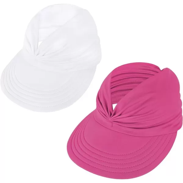 Zando Womens Sun Visor Hat Wide Brim Sun Hats for Women UV Protection Summer Beach Hats for Women Foldable Sports Visors