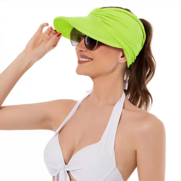Zando Womens Sun Visor Hat Wide Brim Sun Hats for Women UV Protection Summer Beach Hats for Women Foldable Sports Visors